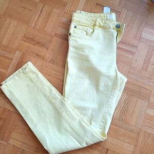 Joe Fresh light yellow slim summer 💛 pants